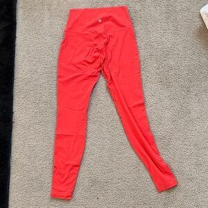 Lululemon Athletica Red/Coral Leggings
